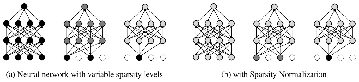 Sparsity Normalization 적용 전후 다이어그램