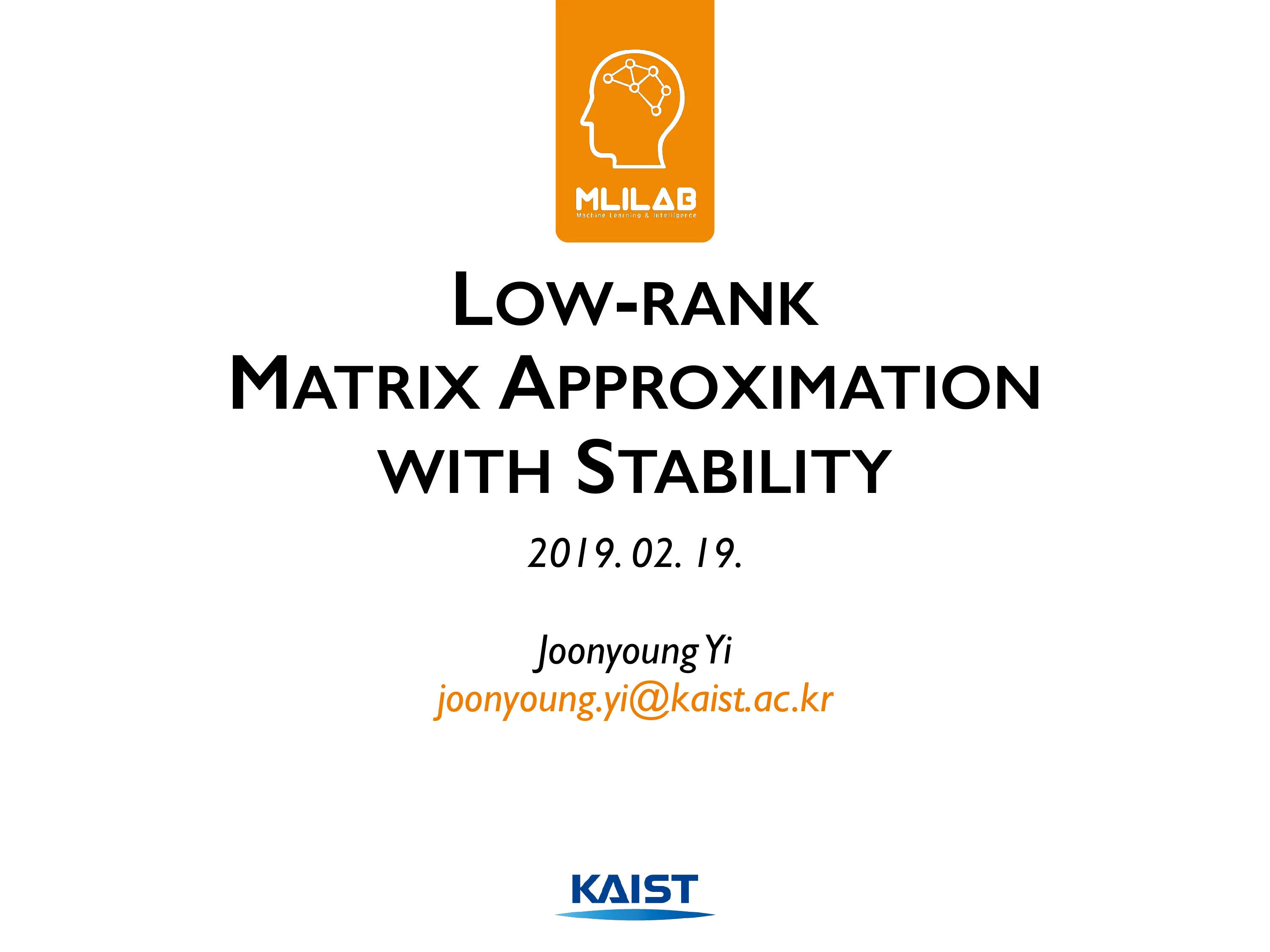 Low-rank Matrix Approximation with Stability